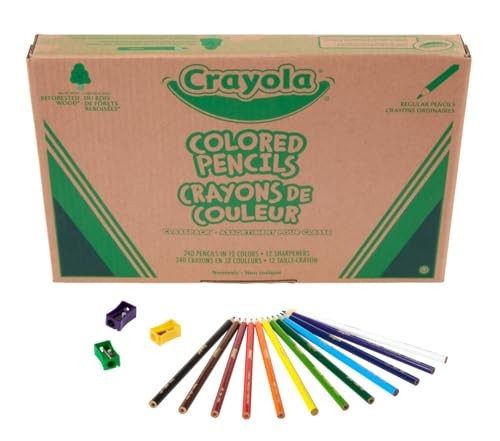 Crayola Colored Pencils Classpack (240ct), Must Have Classroom Supplies for Teachers, Bulk Colored Pencils for School, 12 Colors thumbnail