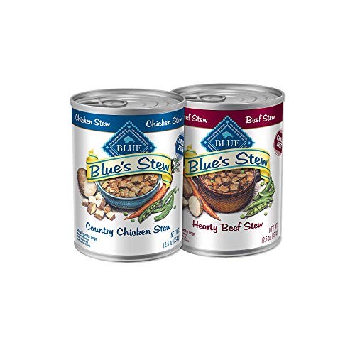 Blue Buffalo Blue's Stews Natural Adult Wet Dog Food Cans, Chicken and Beef 12.5-oz (12 Pack- 6 of Each Flavor)