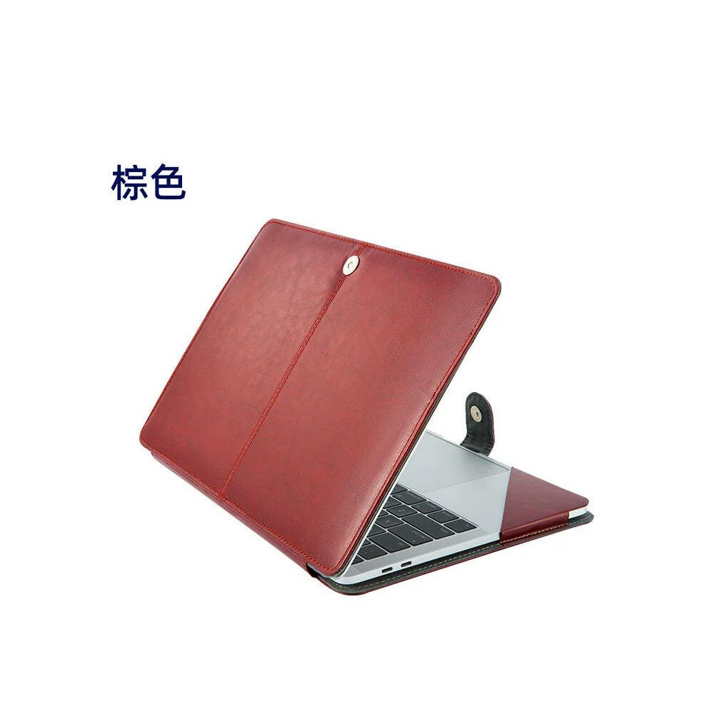 (Brown, 2020 13.3pro(2289)) Soft Laptop Bag for Macbook Air Pro A2338 Retina 11 12 13 14 15 15.6 Sleeve Case Cover  Pu Leather Notebook Computer Bag