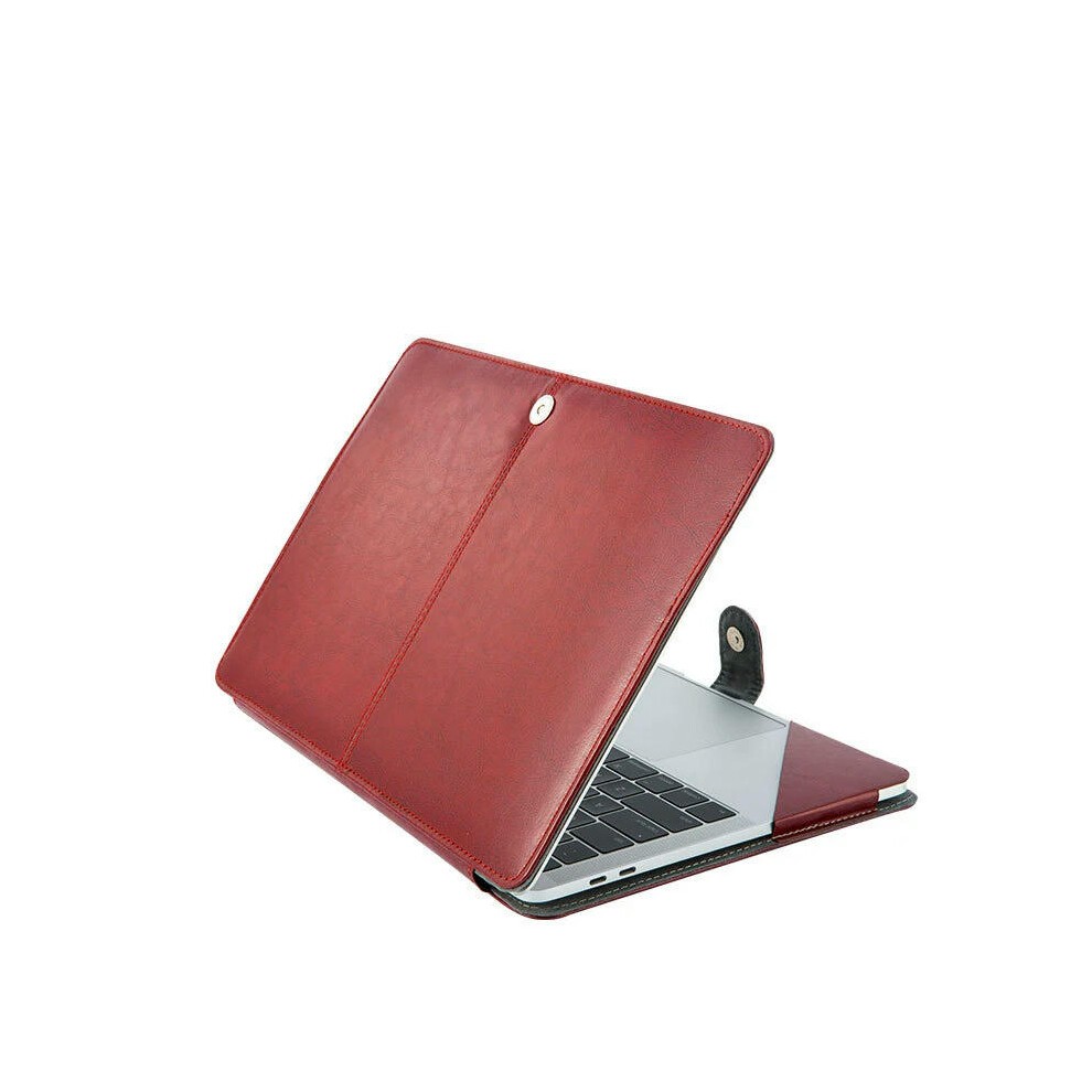 (Black, 2020 13.3pro(2289)) Soft Laptop Bag for Macbook Air Pro A2338 Retina 11 12 13 14 15 15.6 Sleeve Case Cover  Pu Leather Notebook Computer Bag thumbnail