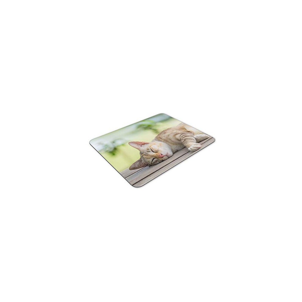 Sleepy Ginger Cat Mouse Mat Pad - Kitten Pet Animal Cute Computer #15069 thumbnail