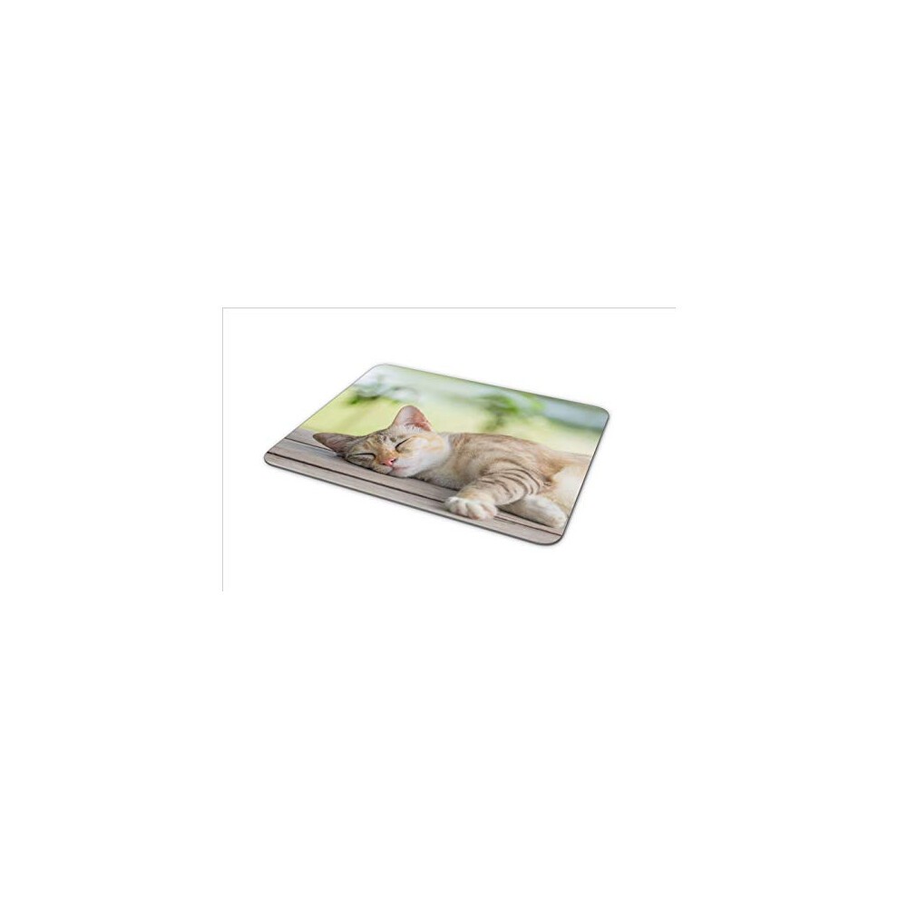 Sleepy Ginger Cat Mouse Mat Pad - Kitten Pet Animal Cute Computer #15069 thumbnail