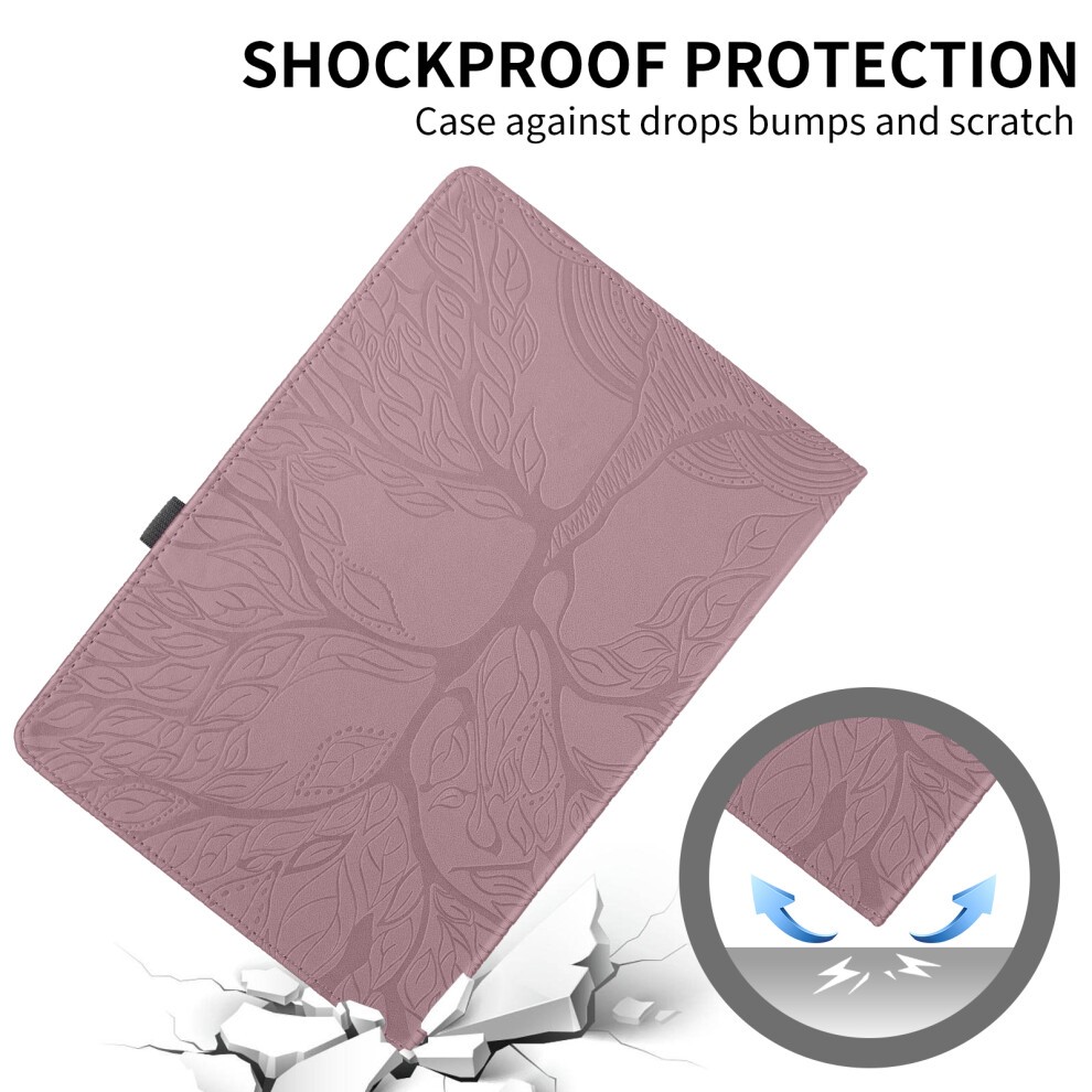 (for Samsung Galaxy TAB A8 10.5 Inch 2021 (X205 /X200), Rose Gold) for Samsung Galaxy TAB A8 10.5 Inch 2021 (X205 /X200) Case, Premium 3D Embossed Tre thumbnail