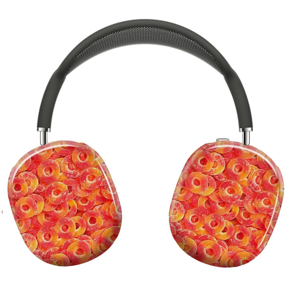 (Sour Gummy Peach Rings Photo Pattern_13511) Protective Cover for AirPods Max Headphones Aesthetic Print Snap on Cases