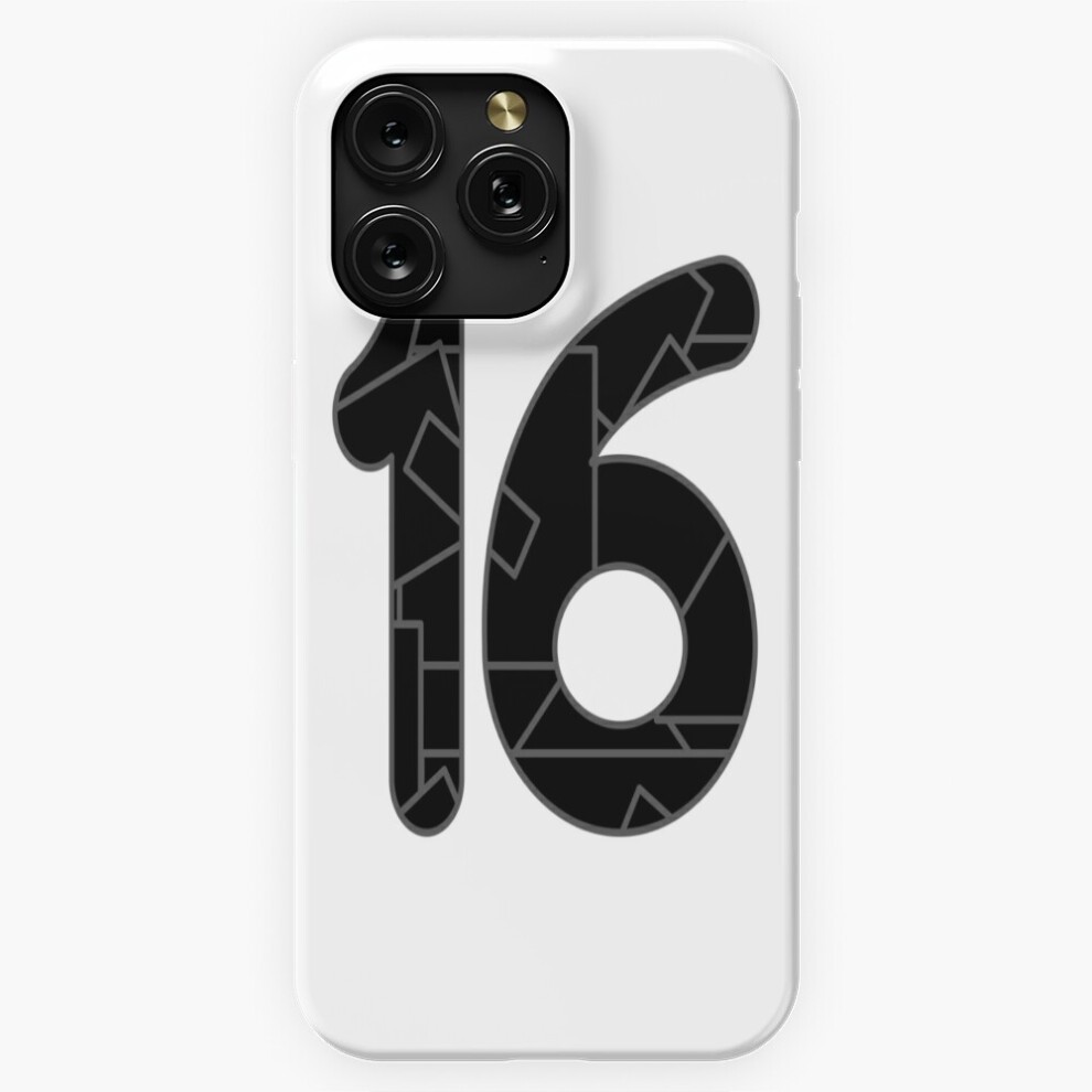 (the Number Sixteen (16) in Black=5999) Phone Case for iPhone Samsung 19 18 17 16 14 13 12 11 Plus Pro Max Galaxy S28 S27 S26 S25 S24 S23 S22 Ultra No