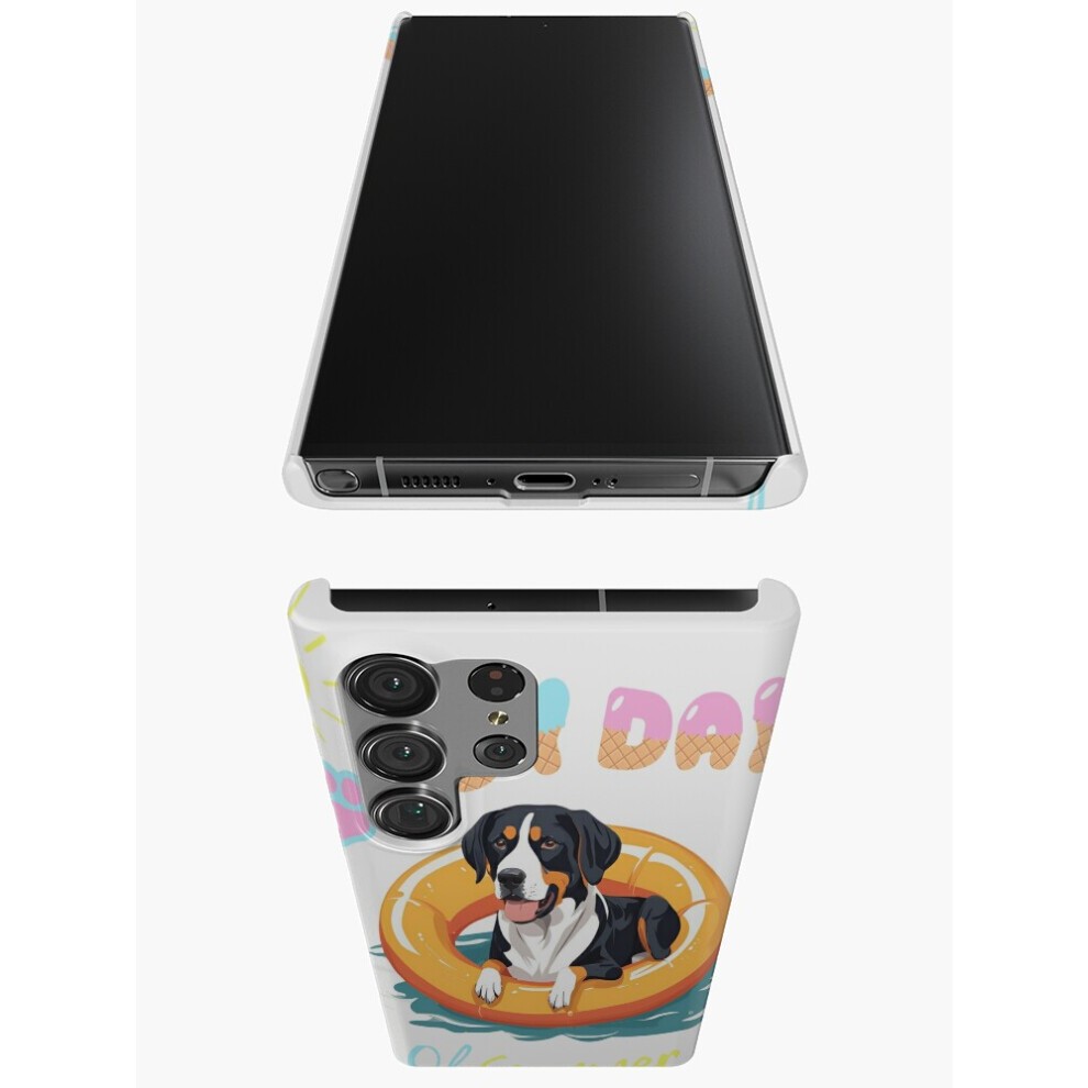 (Doggy Days of Summer Aesthetic Summer Vacation Greater Swiss Mountain Dog in a Swimming Ring =6990) Phone Case for iPhone Samsung 19 18 17 16 14 13 1 thumbnail