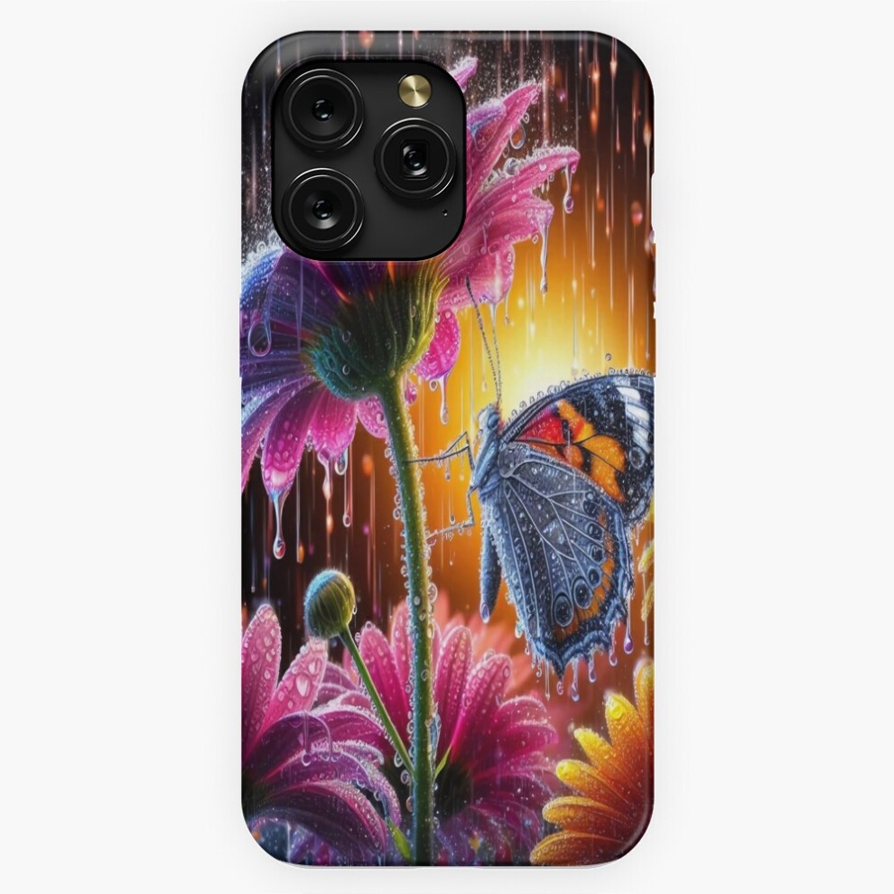 (Butterfly in the Rain=9734) Phone Case for iPhone Samsung 19 18 17 16 14 13 12 11 Plus Pro Max Galaxy S28 S27 S26 S25 S24 S23 S22 Ultra Note 20