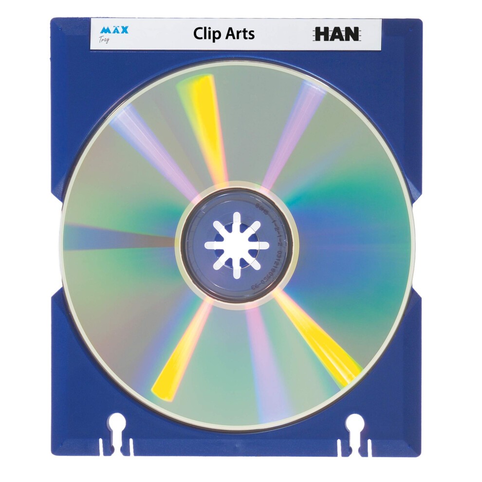 9201-14, CD-binder MAX-Tray. Practical and Professional, for 1 CD, with Labels, Pack of Ten, Blue