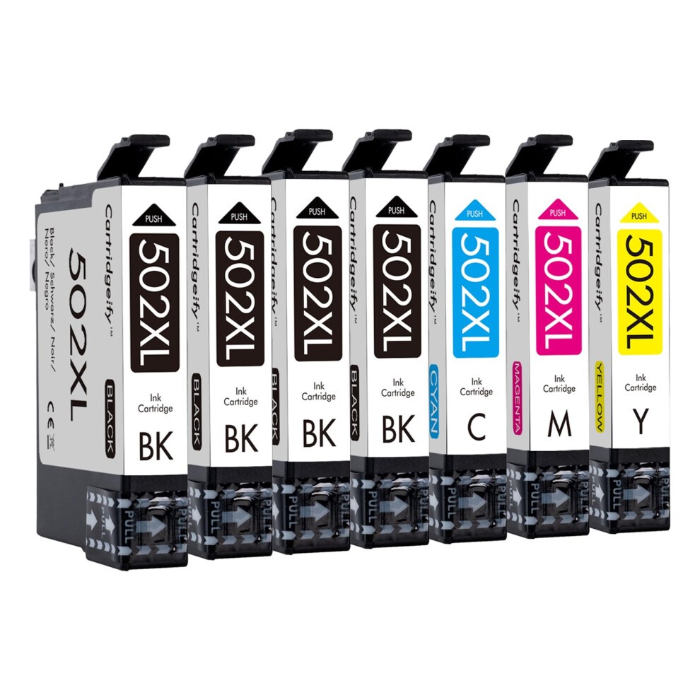 502XL Ink Cartridges Compatible with Epson 502 502XL Multipack (7er-Pack), for Expression Home XP-5100 XP-5105 XP-5150 XP-5155, Workforce WF-2860