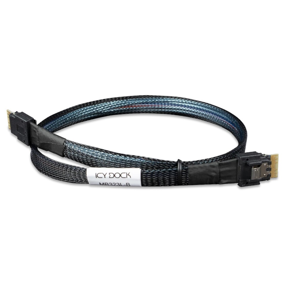 ICY DOCK MB323L-B SlimSAS 4i SFF-8654 to SlimSAS 4i SFF-8654 Cable