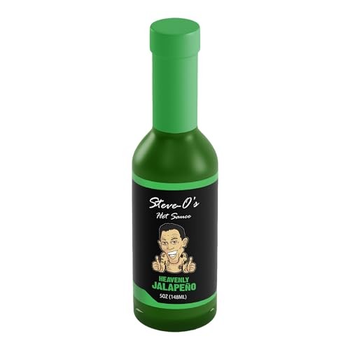 Steve-O's Heavenly Jalapeño Hot Sauce | Zesty Green Verde Sauce for Marinades, BBQ, Veggies, Eggs & Potatoes | 5 Fl Oz