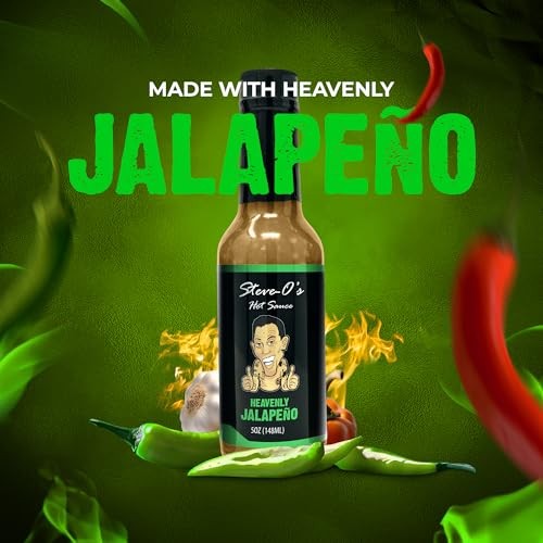Steve-O's Heavenly Jalapeño Hot Sauce | Zesty Green Verde Sauce for Marinades, BBQ, Veggies, Eggs & Potatoes | 5 Fl Oz thumbnail