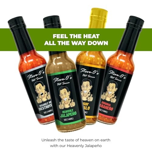 Steve-O's Heavenly Jalapeño Hot Sauce | Zesty Green Verde Sauce for Marinades, BBQ, Veggies, Eggs & Potatoes | 5 Fl Oz thumbnail