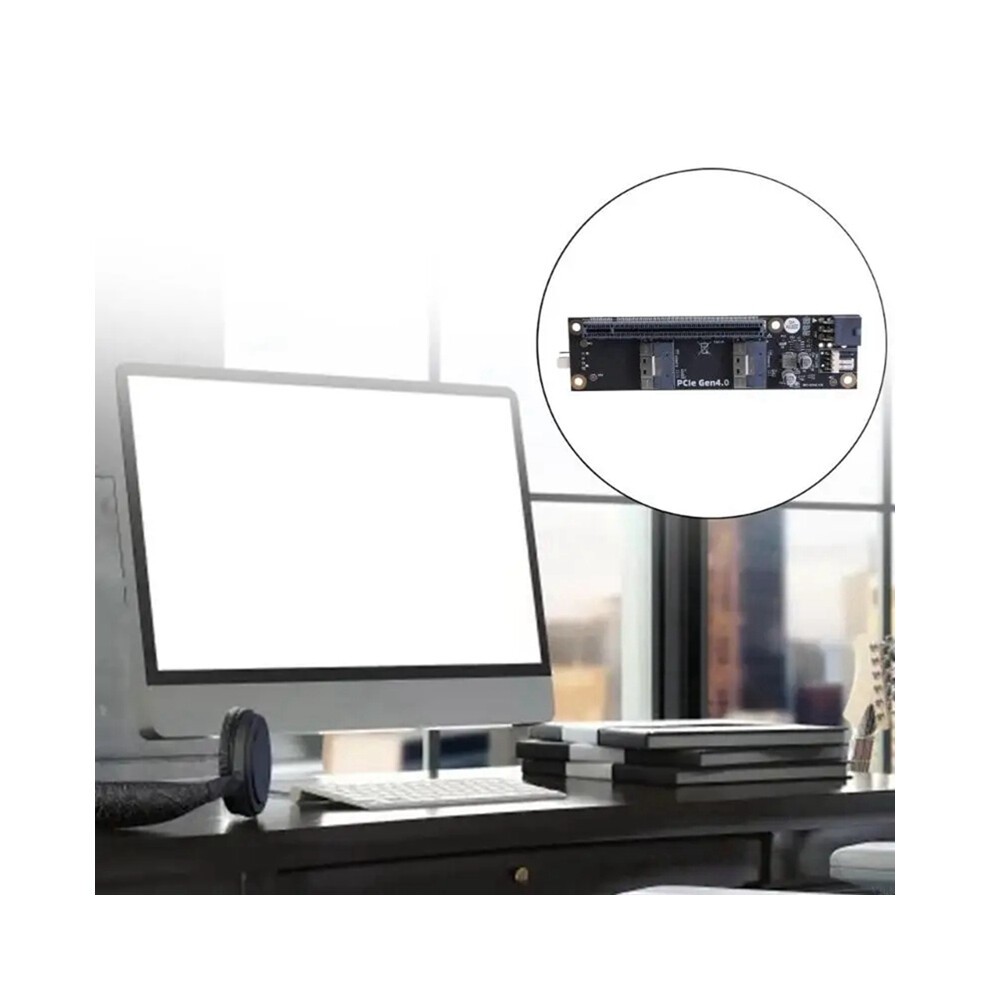2 Port PCIe4.0 to SFF-8654 Converter SFF8654 Riser Card thumbnail