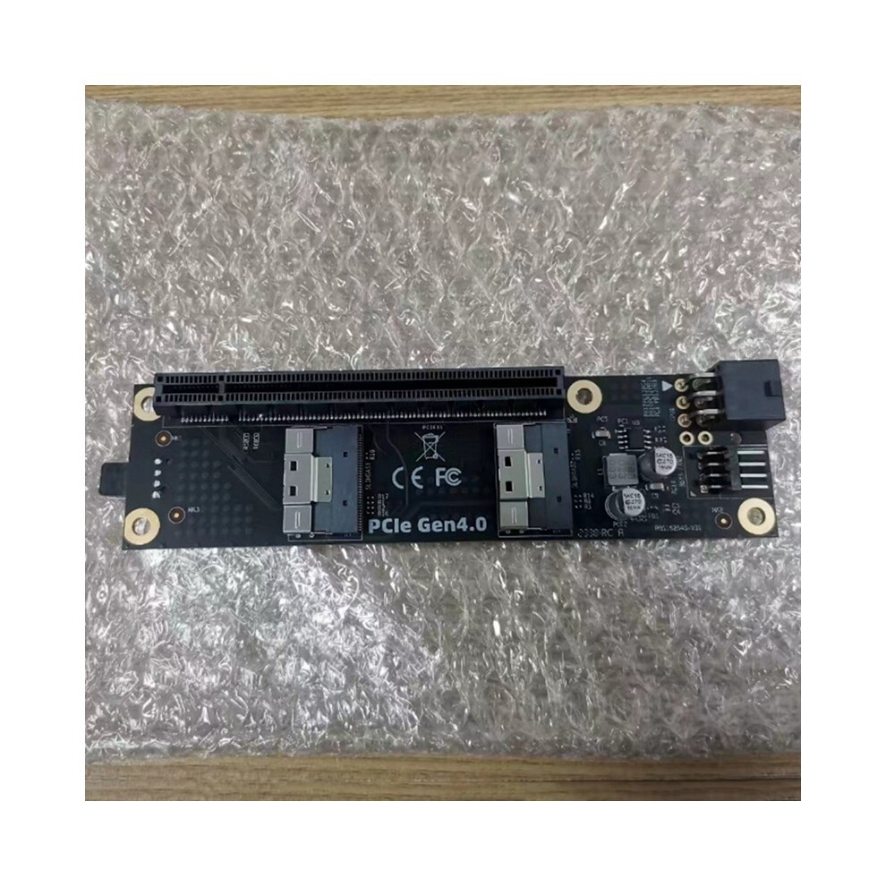 2 Port PCIe4.0 to SFF-8654 Converter SFF8654 Riser Card thumbnail