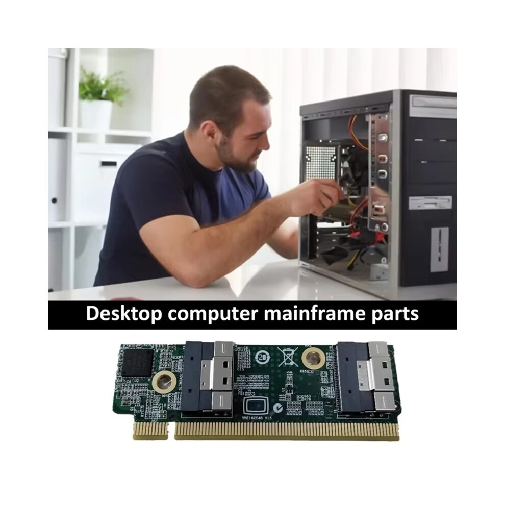 SFF-8654 Extension Card to PCIe X16 Converters for 1U Server thumbnail