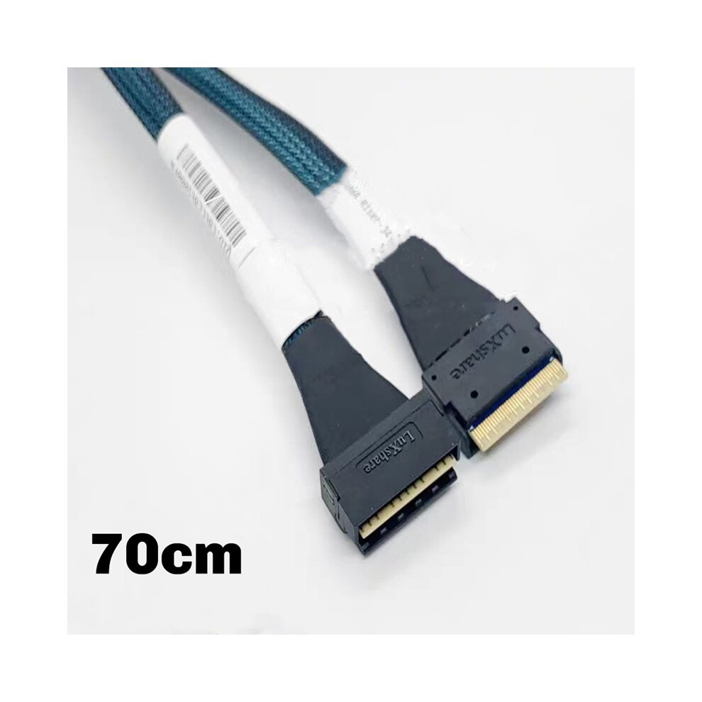 Slimline SAS MCIO SFF-8654 8I to Standard 8654 8X NVME 70CM thumbnail