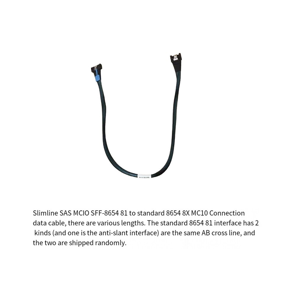 Slimline SAS MCIO SFF-8654 8I to Standard 8654 8X NVME 70CM thumbnail