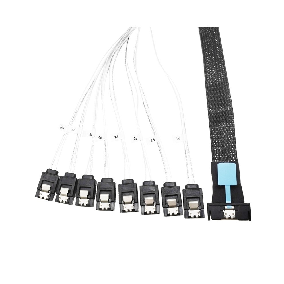 SAS SFF-8654 8I to 8X SATA Server Hard Drive Conversion Cable