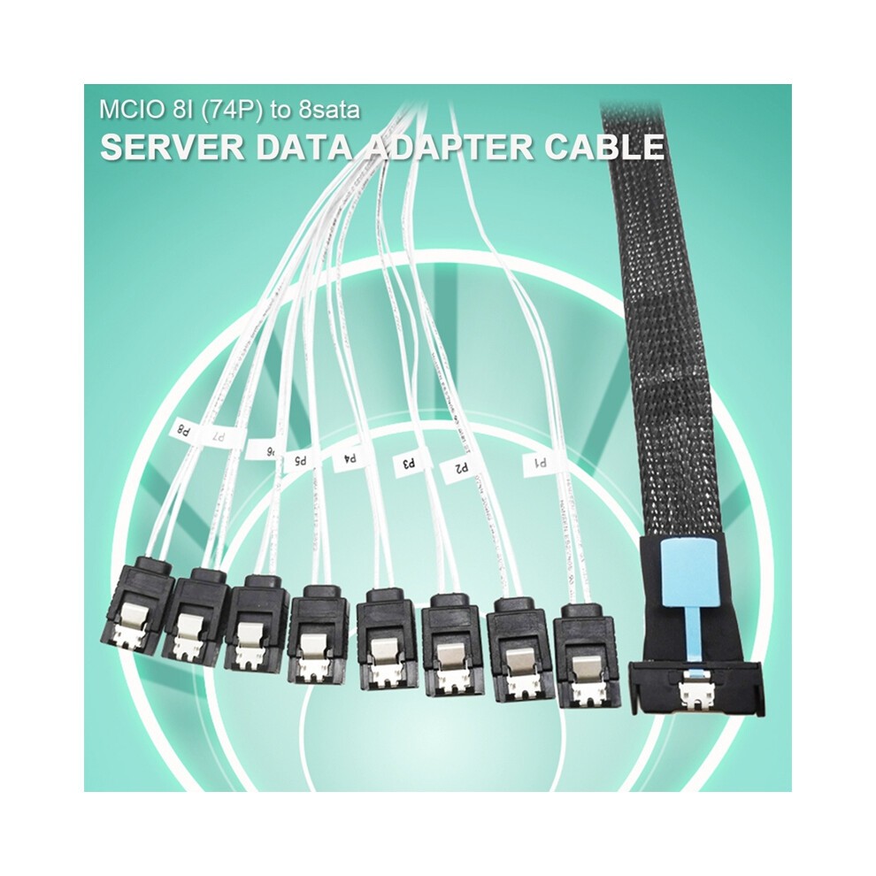 SAS SFF-8654 8I to 8X SATA Server Hard Drive Conversion Cable thumbnail