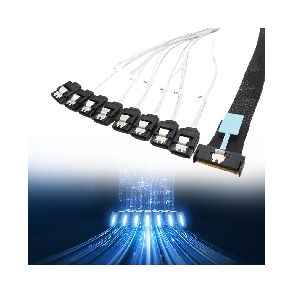 SAS SFF-8654 8I to 8X SATA Server Hard Drive Conversion Cable thumbnail