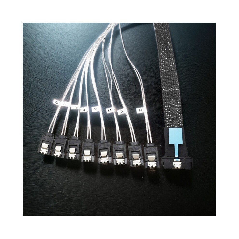 SAS SFF-8654 8I to 8X SATA Server Hard Drive Conversion Cable thumbnail