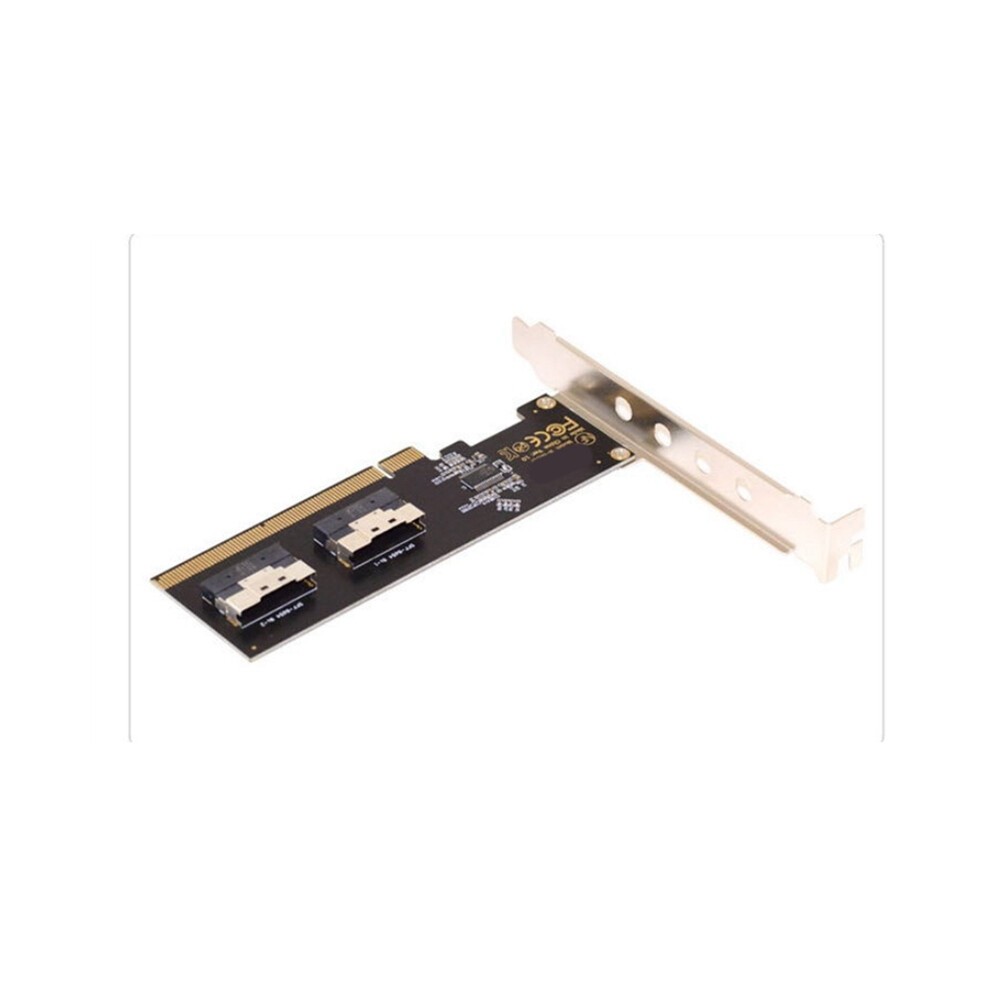 U.2 PCIe 3.0 4.0 X16 to 2-Port SFF-8654 8i Riser Adapter Card thumbnail
