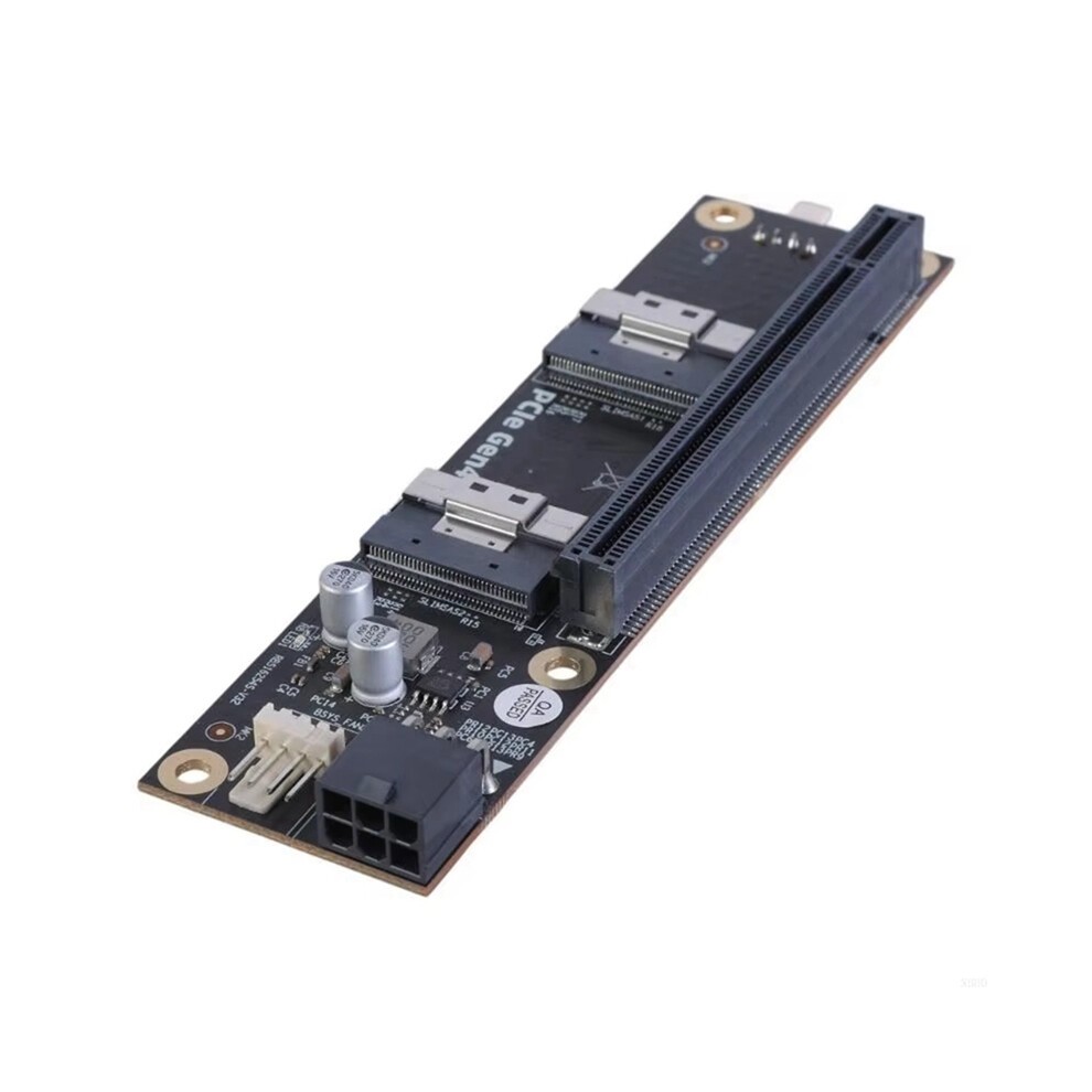 2 Port PCIe4.0 to SFF-8654 Converter PCIe 4.0 X16 Slot Adapter Card SFF8654 Riser for Graphics thumbnail
