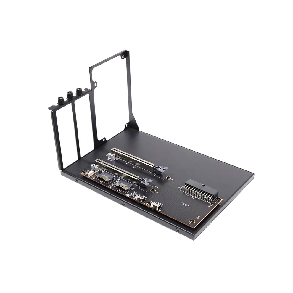 Dual Card Slot SlimSAS External GPU Dock PCIe4.0 Laptop to Video Graphics X16 8654 Adapter
