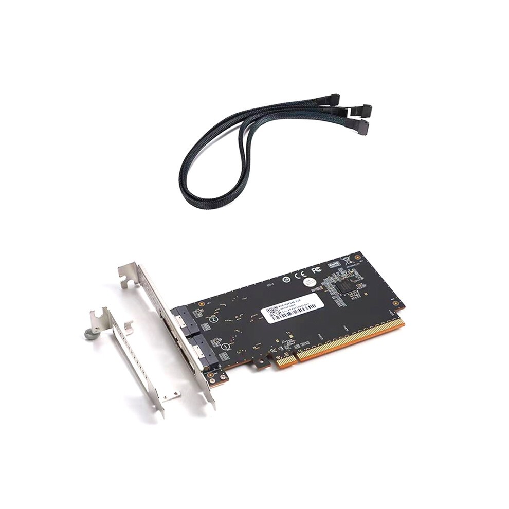 High Performance Graphics External Card PCIe4.0 X16 to SlimSAS 8654 Rear Half-Height Adapter with Cable