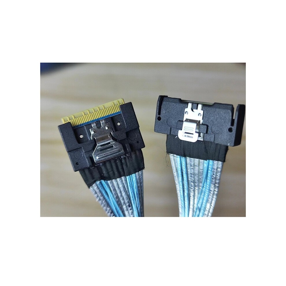 Slimline SAS MCIO SFF-8654 8I to Standard 8654 8X NVME Connection Data Cable 1M thumbnail