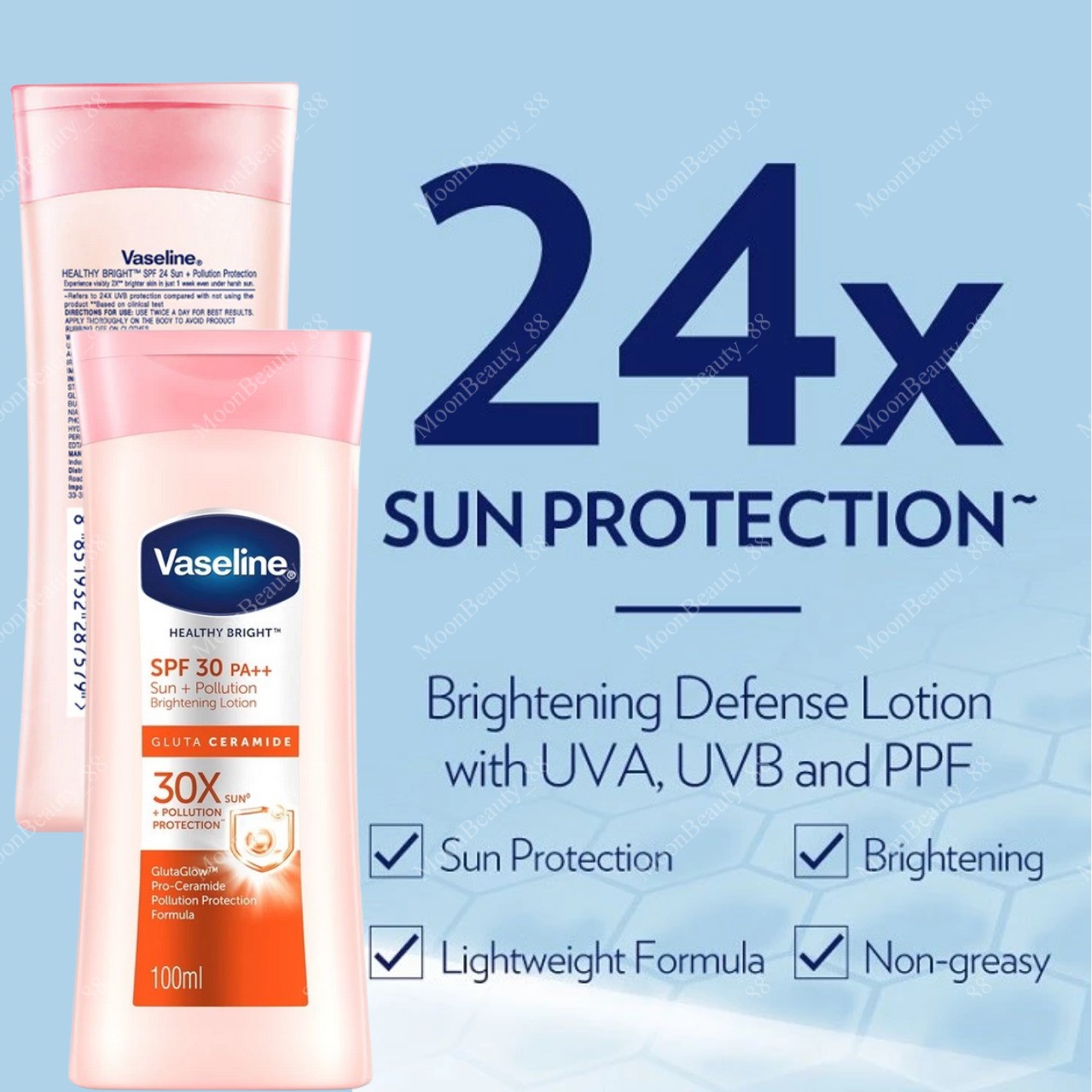 6 X Vaseline Brighten & Protect Skin Lotion Healthy Bright SPF30 PA++ 100 ML thumbnail