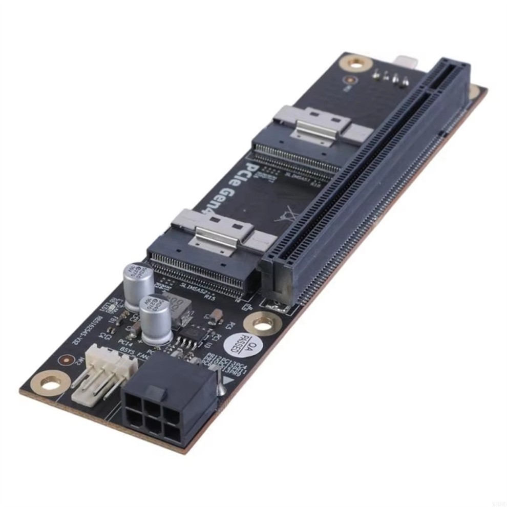 2 Port PCIe4.0 to SFF-8654 Converter SFF8654 Riser Card thumbnail