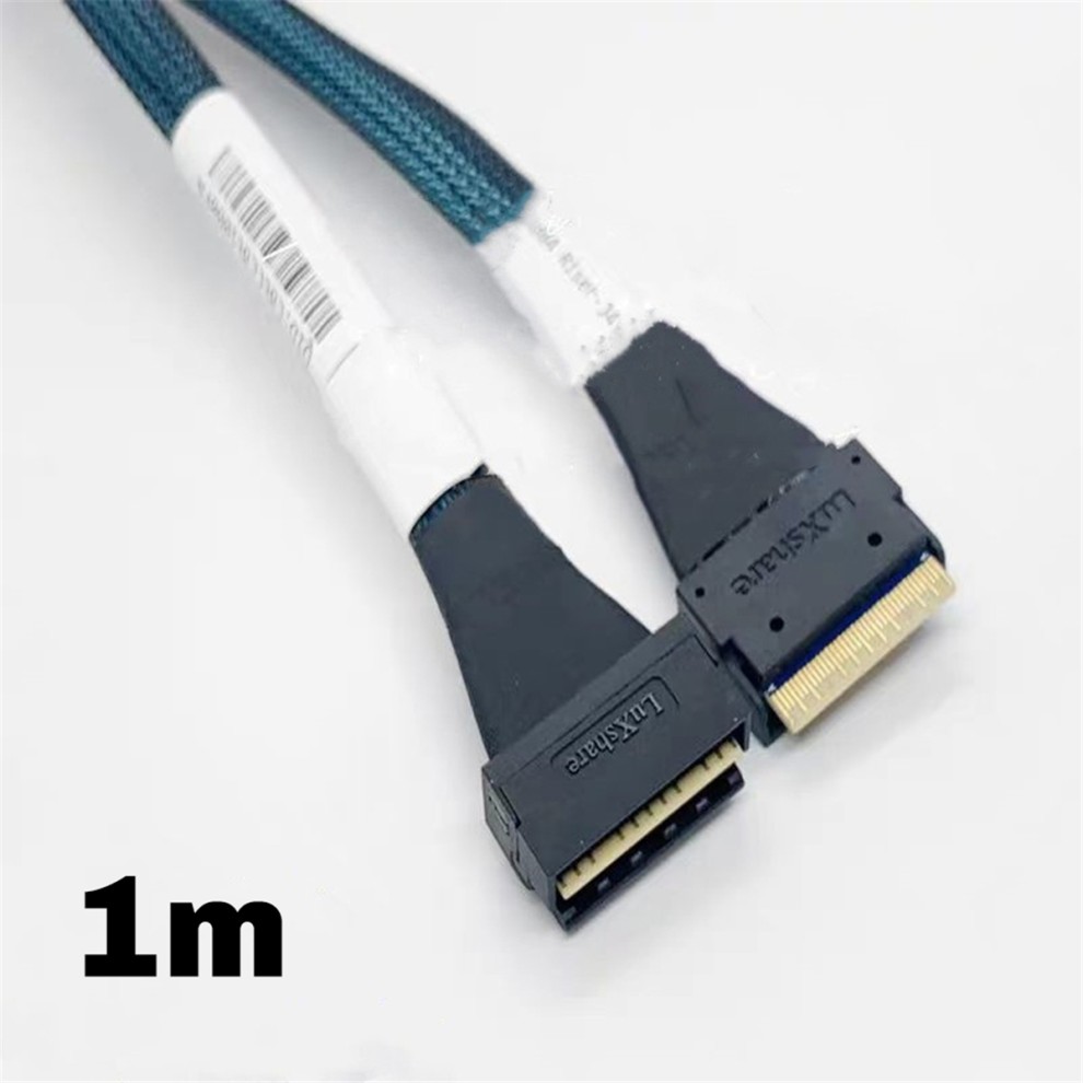 Slimline SAS MCIO SFF-8654 8I to Standard 8654 8X NVME 1M thumbnail