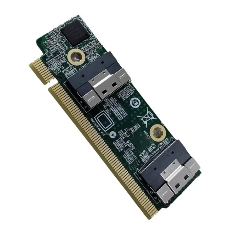 SFF-8654 Extension Card to PCIe X16 Converters for 1U Server thumbnail