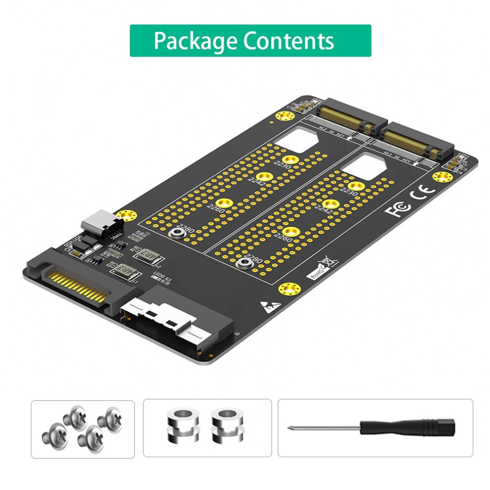 Dual 2X M.2 NVME SSD to SFF-8654 8X Adapter thumbnail