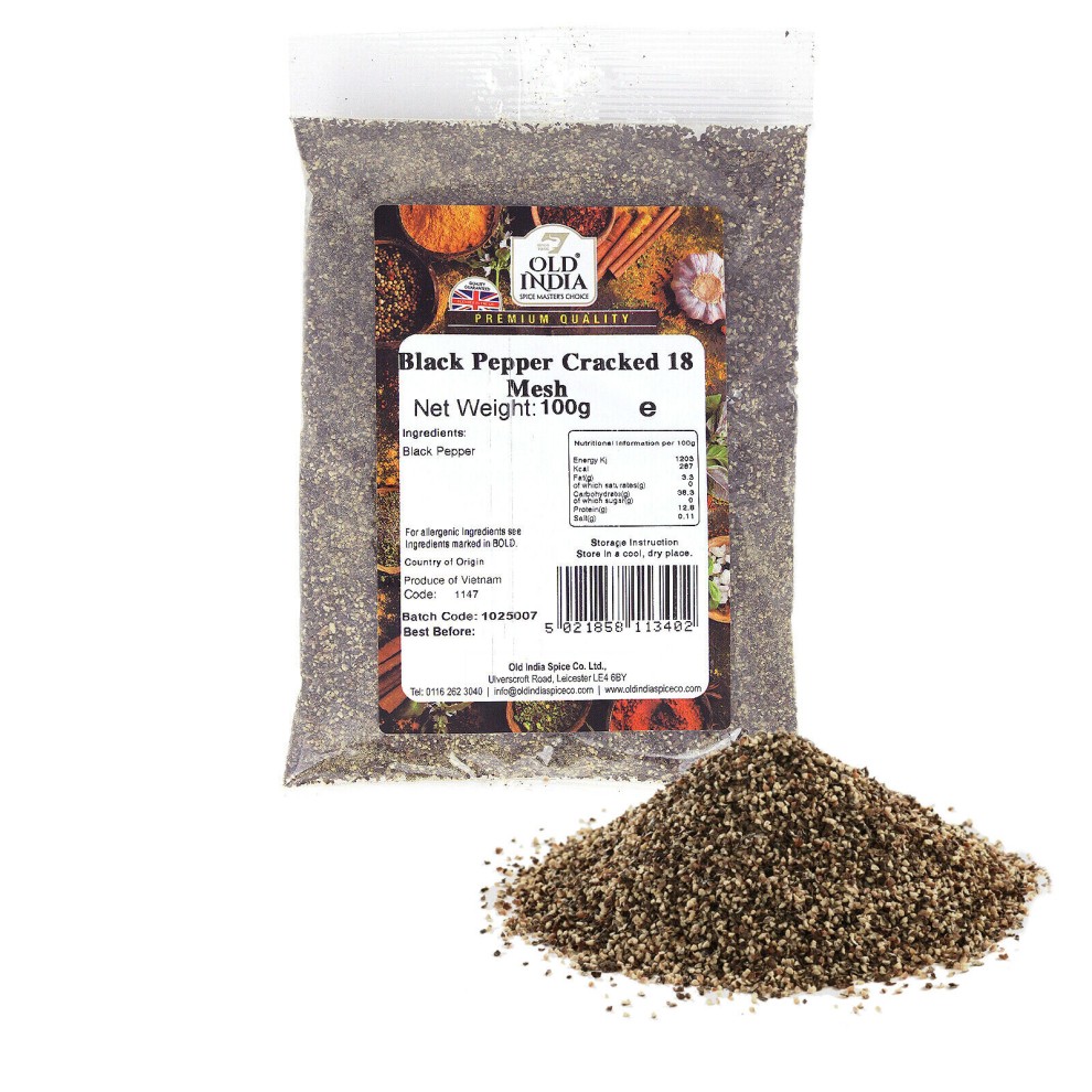 (Black Pepper Cracked 18 Mesh) Pepper Powder Black White Ground Fine Coarse