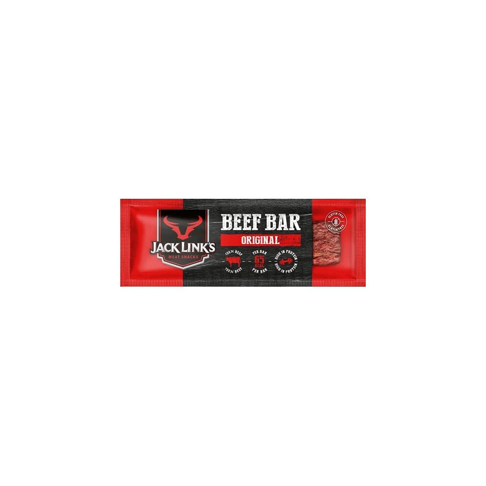 Jack Link's Beef Bar, Original Flavour, Multipack 14 X 22.5g Bars, High Protein Meat Snack, Eat on the Go or Post Gym thumbnail