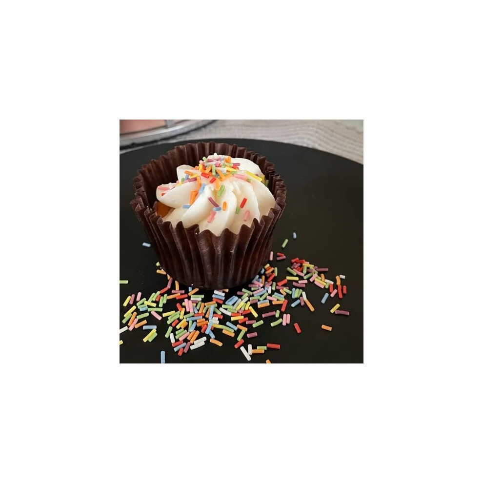 INCLUSIONS Small 8 Colour Sugar Strands Mix 200g - Premium Edible Decorating Vermicelli Sprinkles for Baking, Cupcake and Cake Decorations, Ice Cream, thumbnail