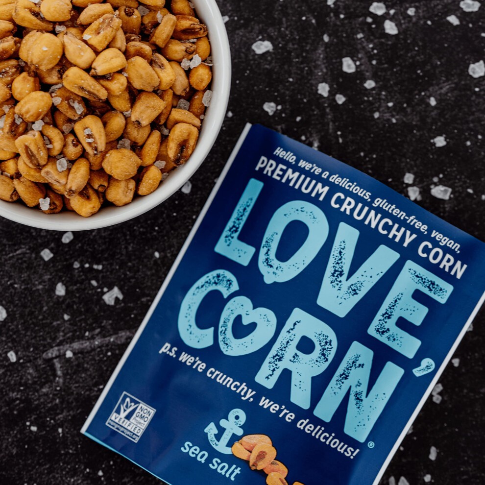 LOVE CORN Sea Salt Crunchy Corn Snack 20g X 24 Bags ? Healthy Snacks Ideal for Gluten Free & Vegan Diets ? Low Sugar Alternative for Crisps, Mixed thumbnail