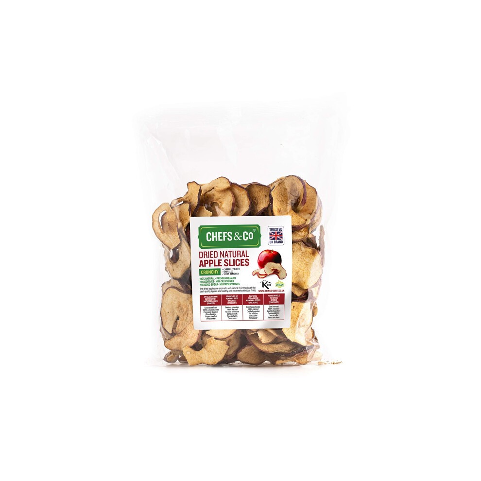 Dried Apple Slices 250g | 100% Natural Whole Dried Fruit | Dried & Unpeeled Healthy Sweet Snack | Seeds Removed | No Preservatives | No Added Sugar