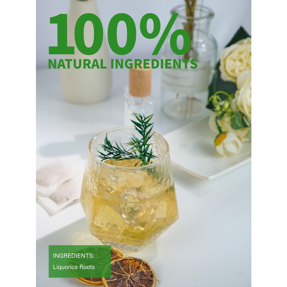 TeeLux Liquorice Tea Bags 100 Count, Pure Natural Liquorice Roots, Sweet Herbal Tea, Caffeine Free, Biodegradable Tea Bags thumbnail
