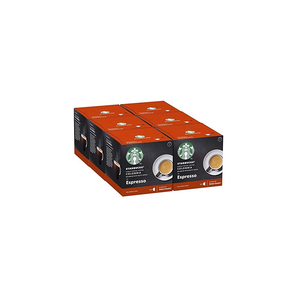 STARBUCKS Single-Origin Colombia by Nescaf? Dolce Gusto, Medium Roast, Coffee Pods 6 X 12 (72 Capsules)