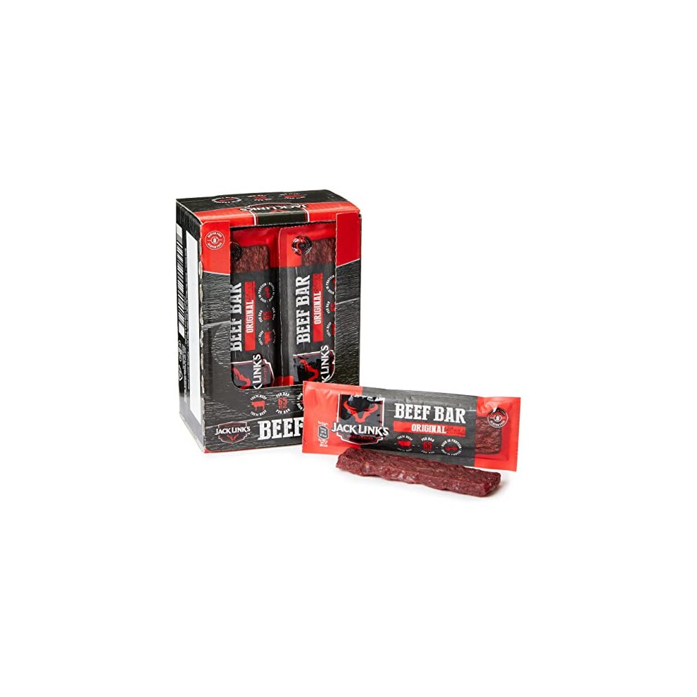 Jack Link's Beef Bar, Original Flavour, Multipack 14 X 22.5g Bars, High Protein Meat Snack, Eat on the Go or Post Gym