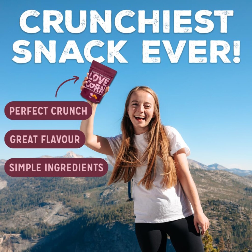 LOVE CORN BBQ Crunchy Corn Snack 20g X 24 Bags ? Healthy Snacks Ideal for Gluten Free & Vegan Diets ? Low Sugar Alternative for Crisps, Mixed Nuts & thumbnail
