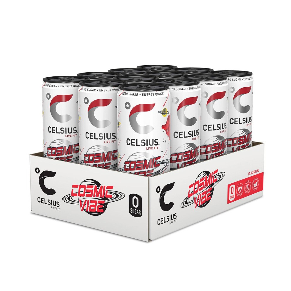 Celsius Sparkling Energy Drink Cosmic Vibe with Zero Sugar 355ml,12 Pk thumbnail