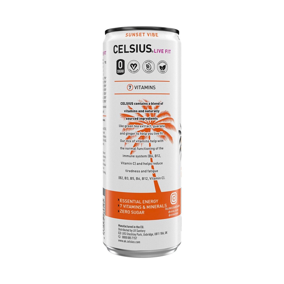 Celsius Sparkling Energy Drink Mango Passionfruit 355ml, 12 Pack thumbnail