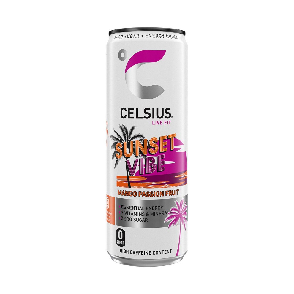 Celsius Sparkling Energy Drink Mango Passionfruit 355ml, 12 Pack thumbnail