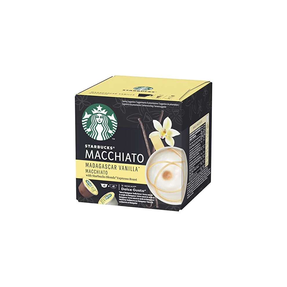 STARBUCKS Vanilla Macchiato by Nescafe Dolce Gusto Coffee Pods, 6 X 12 (72 Capsules) thumbnail
