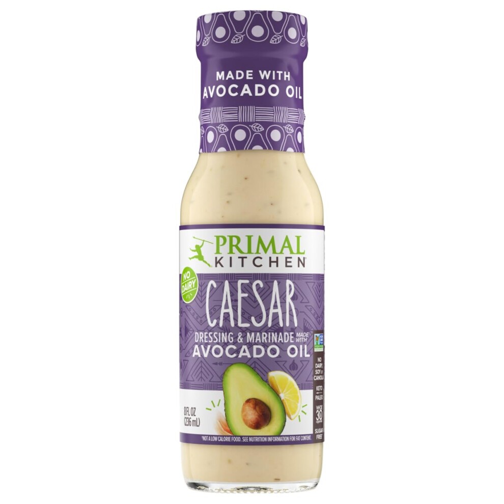 Primal Kitchen - Caesar, Avocado Oil-Based Dressing and Marinade, Whole30 and Paleo Approved (8 Oz)